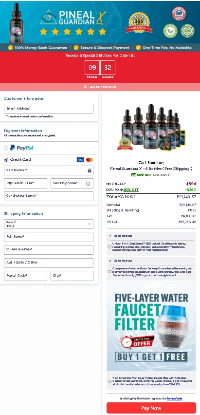 pinealguardianx-checkout-page